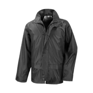 Image of Result Mens Core Rain Suit (Trousers And Jacket Set) (2XL) (Black)