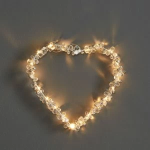 image of Robert Dyas Pearl and Jewel Heart Wreath