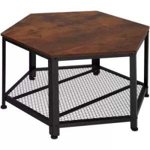 Image of Tectake - Coffee table Norwich - lamp table, side table, coffee table with storage - industrial dark - industrial dark