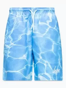 Image of Hype Boys Blue Marble Pool Print Swim Shorts, Blue, Size Age: 11-12 Years