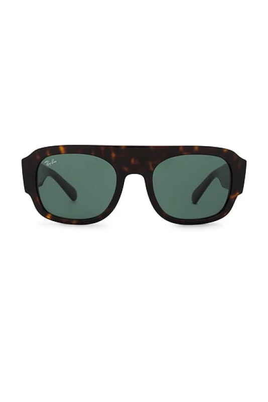 Image of Ray-Ban Sunglasses in Havana & Green - Brown. Size all.