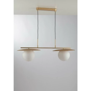 image of Fan Europe Lighting - Fan Europe Chaplin - Globe Bar Ceiling Pendant, Satin Gold, E27