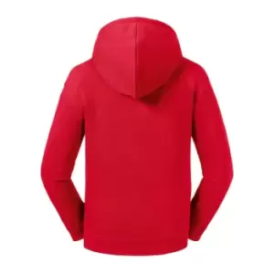 image of Russell Kids/Childrens Authentic Zip Hooded Sweatshirt (5-6 Years) (Classic Red)