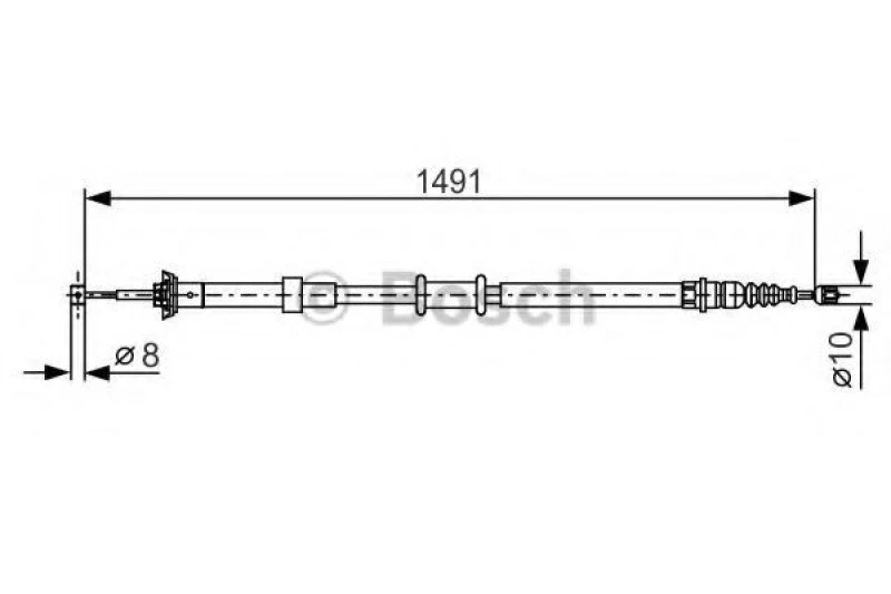 Image of Handbrake cable Bosch 1 987 482 202