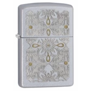 image of Zippo Classic Curve Satin Chrome Windproof Lighter