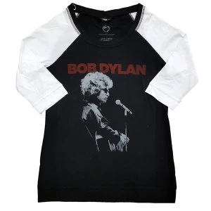 Image of Bob Dylan - Sound Check Ladies Large T-Shirt - Black,White