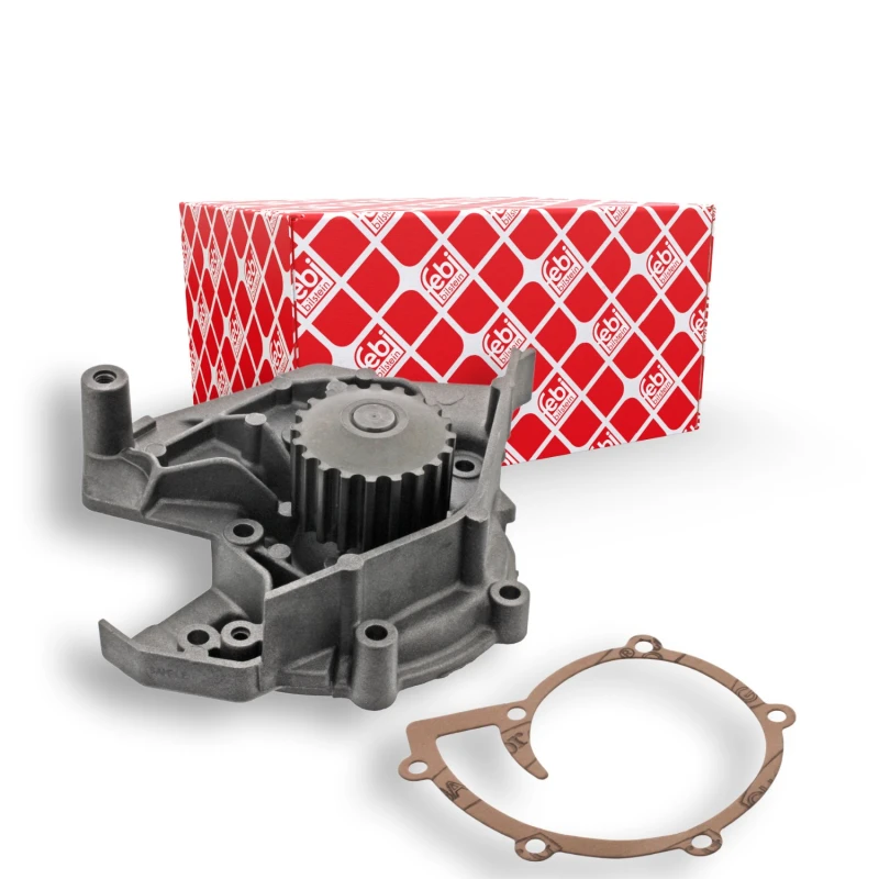 Image of FEBI BILSTEIN 39880 Water pump Number of Teeth: 20, Cast Aluminium, with gasket/seal Cast Aluminium Water Pump (1260)