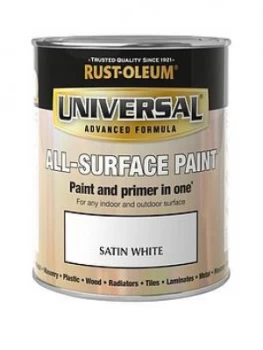 image of Rust-Oleum Universal Metal And All Surface Paint - Satin White 750Ml