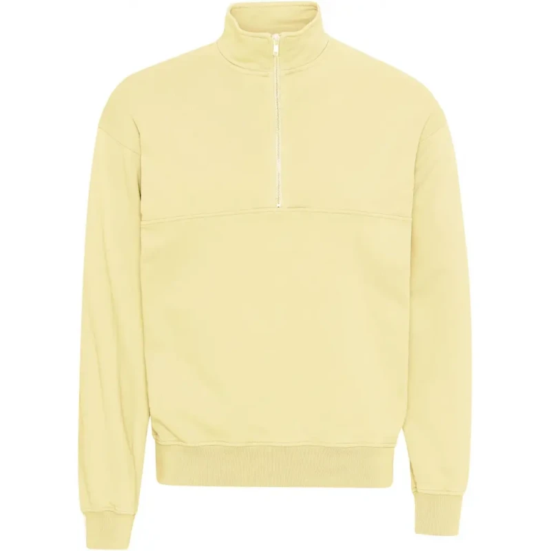 Image of Colorful Standard Sweatshirt 1/4 zip Colorful Standard Organic soft yellow Jaune Unisex M