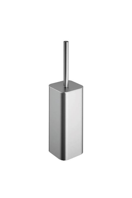Image of Cosmic Toilet brush & holder, Brushed stainless steel, NEA Collection in Metallic Silver Metallic Silver Unisex