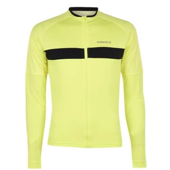 image of Pinnacle Race Long Sleeve Cycling Jersey Mens - Yellow