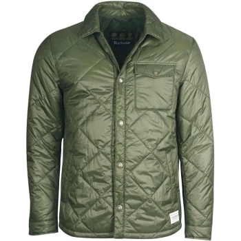 Image of Barbour Summer Shirt Quilted Jacket - Green