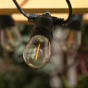 image of Zink WYE 10 Light LED Solar Festoon Light Black