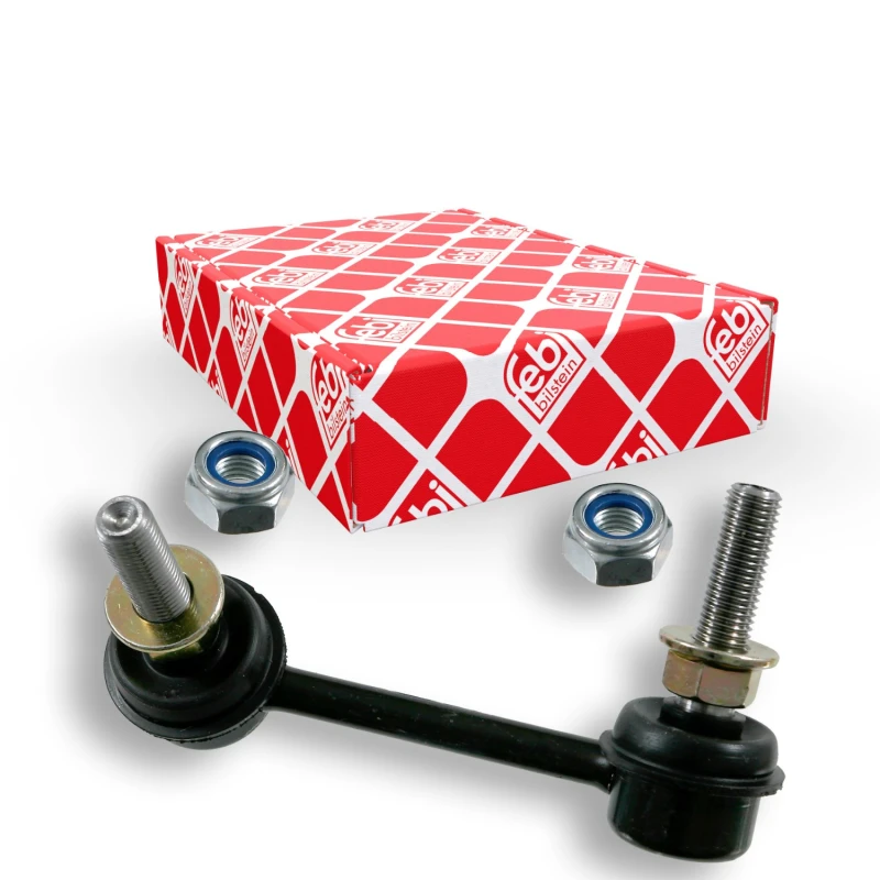 Image of FEBI BILSTEIN 21812 Anti-roll bar link OE Turbo NEW, Front Axle Right Steel Link Stabiliser (3229)