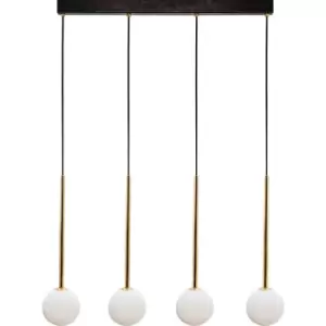 Image of Zumaline Ali Bar Pendant Ceiling Light, Black, Gold, 5x G9