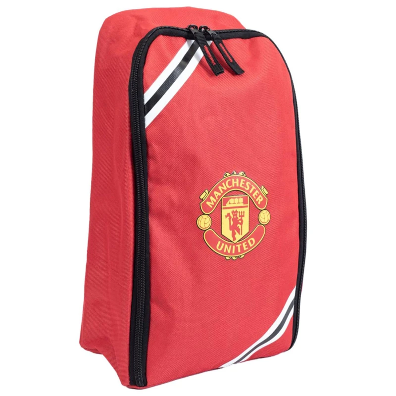 Image of Manchester United FC Manchester United FC Men Core Stripe Boot Bag in Red Red One Size Male 5063527948076