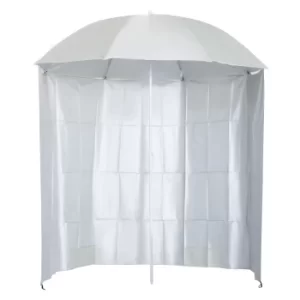 image of Outsunny 2.2M Fishing Umbrella Parasol W/ Side-Cream White