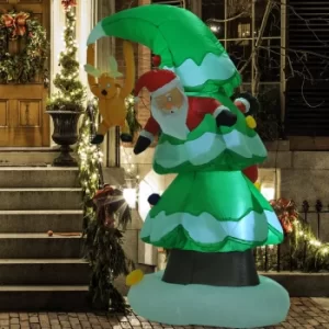 Image of HOMCOM 7 Ft Inflatable Christmas Tree W/ Santa