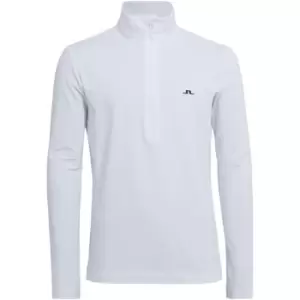 image of J Lindeberg Golf Luke Mid Layer Zip Top Mens - White