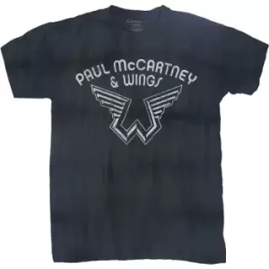 image of Paul McCartney - Logo Unisex Large T-Shirt - Blue