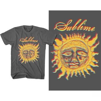 Image of Sublime - Yellow Sun Unisex Large T-Shirt - Grey