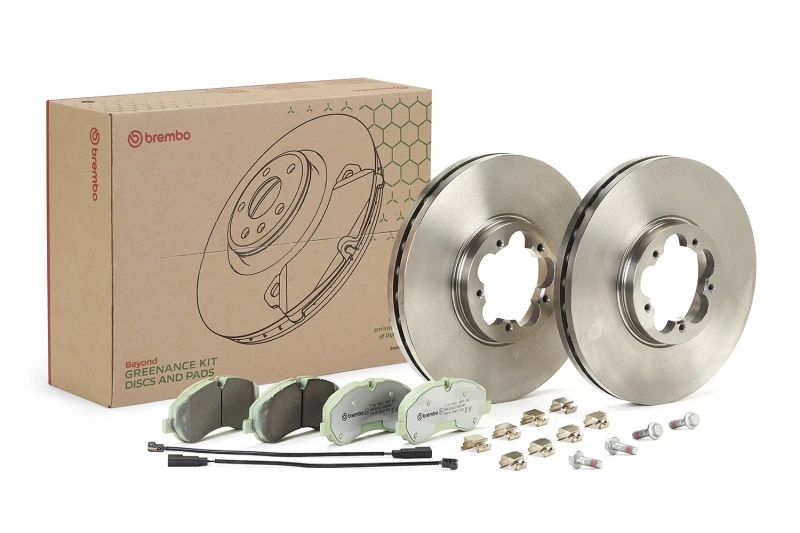 Image of BREMBO Brake discs and pads set BREMBO KT 10 012