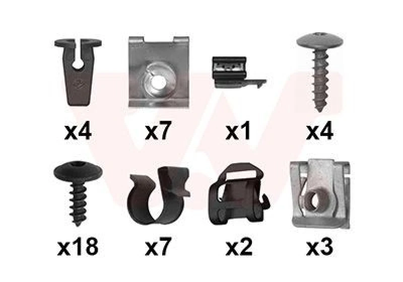 Image of VAN WEZEL Mounting Kit, bumper VAN WEZEL 0335794