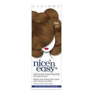 Image of Nice n Easy Colour Enhancer Hair Dye Light Brown 755 Brunette