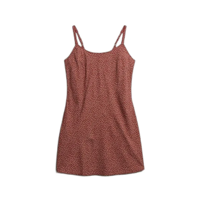 Image of Superdry Short printed cami dress For Her Superdry Cami Rouge Female XS