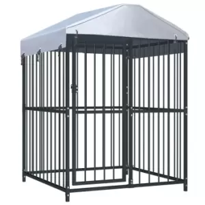 image of Vidaxl Outdoor Dog Kennel With Roof 120X120X150 Cm