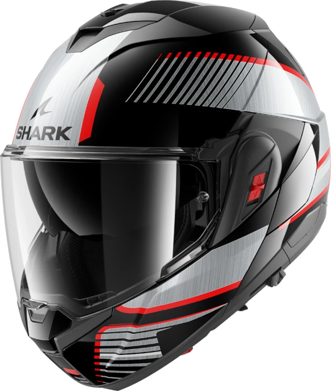 Image of Shark Oxo Sikter Helmet, black-red-silver, Size L for Men