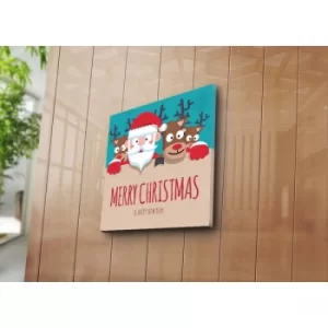 Image of 4545YYC-003 Multicolor Decorative Canvas Painting Merry Christmas