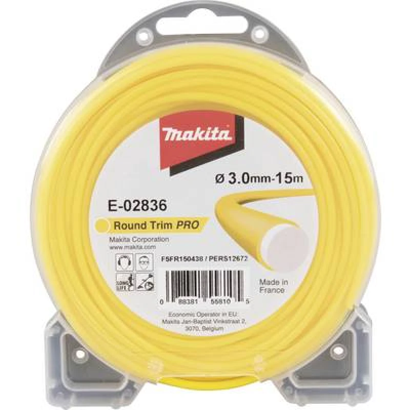 Image of Makita Round Trim Pro Yellow Grass Trimmer Line E-02836 Diameter: 3mm