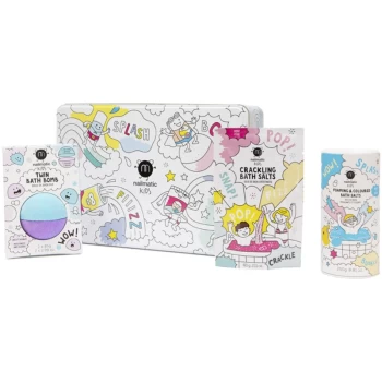 image of Nailmatic Kids Bubble Bath Box Set Blue, Pink, Blue and Violet (for Kids)