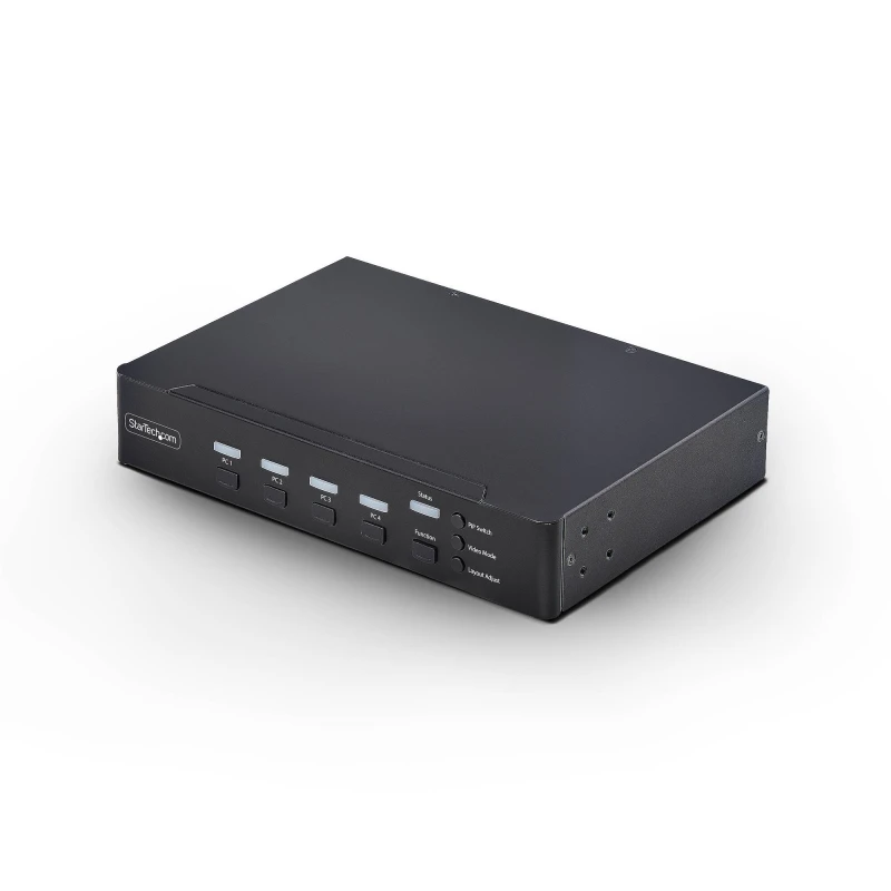 Image of StarTech.com StarTech.com 4-Port DisplayPort KVM Switch with Mouse Roaming and Multi-View / Picture-in-Picture, 4K 60Hz, USB 3.0 (5Gbps) Hub, Hotkey C