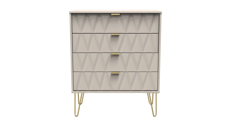 Image of Welcome Furniture Shimmer 4 Drawer Chest - Beige