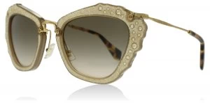 image of Miu Miu Noir Sunglasses Opal Beige MAR3D0 55mm