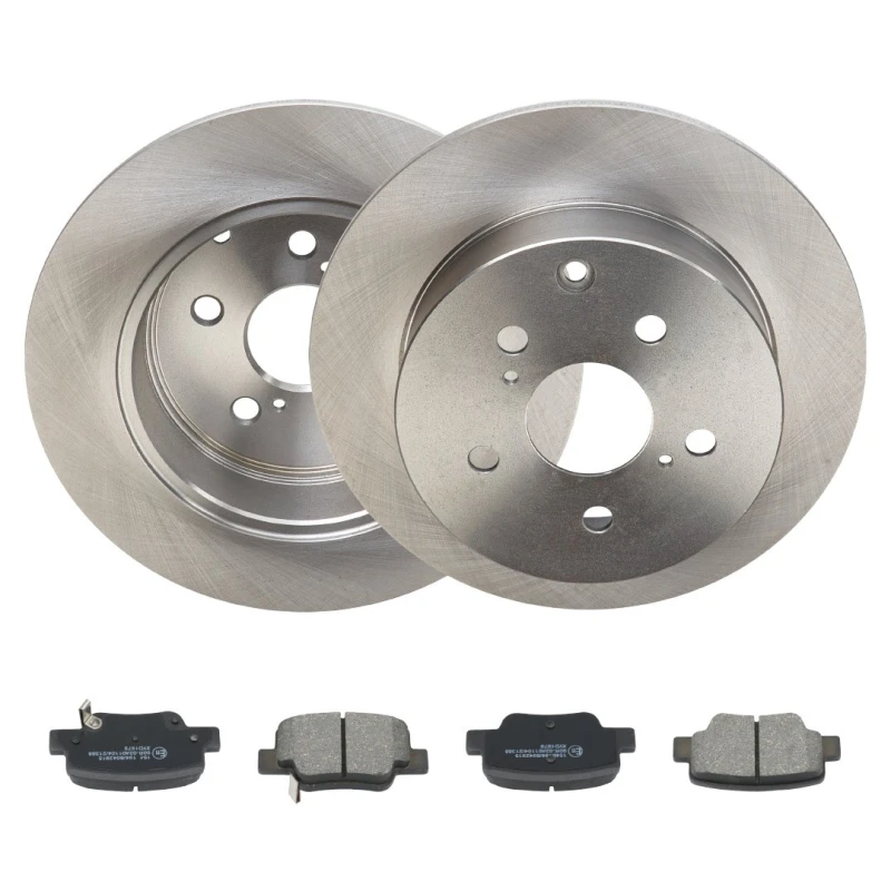 Image of RIDEX 3405B2259 Brake disc and pads set Rear Axle, Brake Disc Type: Solid Brake Set,disc brakes (3405)