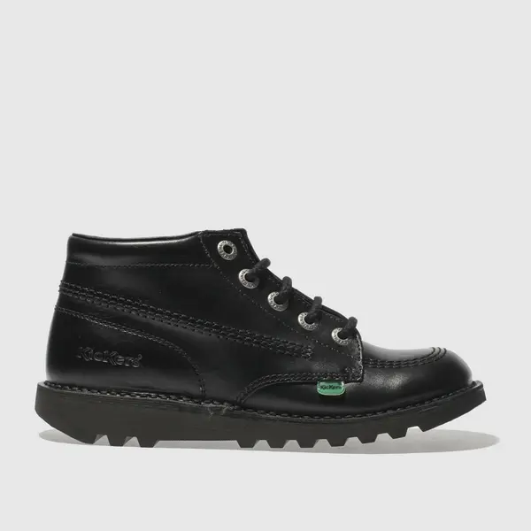 Image of Kickers Kids Kick Hi Classic Ankle Boots - UK 4 / EU 37 Black unisex DA0732BKK4
