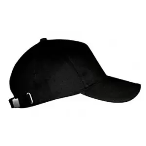 image of SOLS Unisex Long Beach Cap (One Size) (Black)