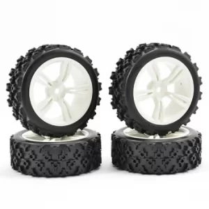 Image of Fastrax 1/10Th Touring Wheel/Rally Block 5-Spoke White (4)