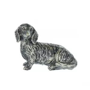 Image of Sitting Dachshund Ornament Bronze Effect 10cm