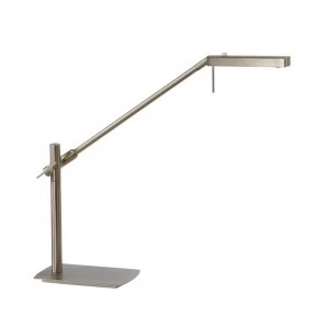 Table Lamp 1 Light 7W LED 3000K, 600lm, Satin Nickel