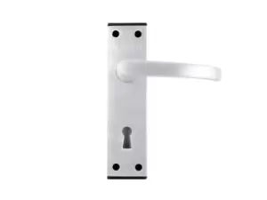 Image of Eclipse 32008 SAA Alderney Black End Lever Lock Set Satin Aluminium