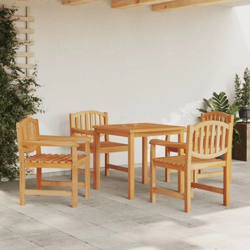Image of VIDAXL 5 Piece Garden Dining Set Solid Wood Teak Vidaxl 8721012207622