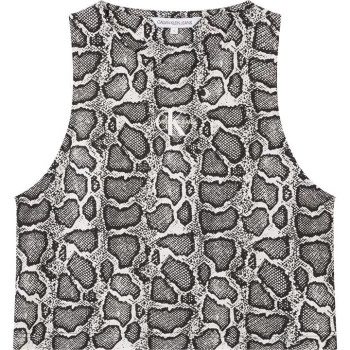 Image of Calvin Klein Jeans Snake Crop Vest - MUSLIN/REPT 0F4