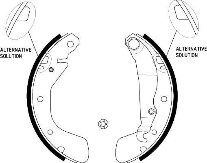 Image of HELLA Brake Shoe Set HELLA 8DB 355 001-291
