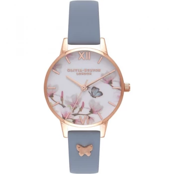 Image of Embellished Pretty Blossom & Chalk Blue Watch