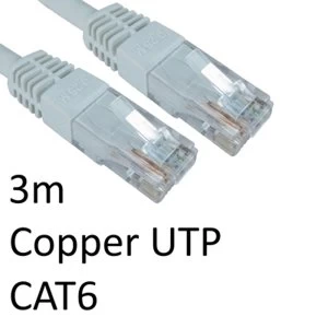Image of RJ45 (M) to RJ45 (M) CAT6 3m White OEM Moulded Boot Copper UTP Network Cable