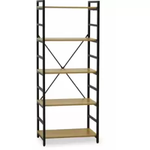 image of Premier Housewares Laxton 5 Tier Light Yellow Shelf Unit